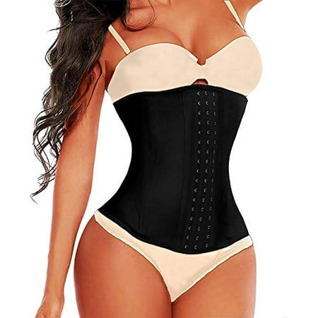 SHAPERX Womens Latex Colombian Waist Trainer Corset Long Torso Weight Loss 3 Hook